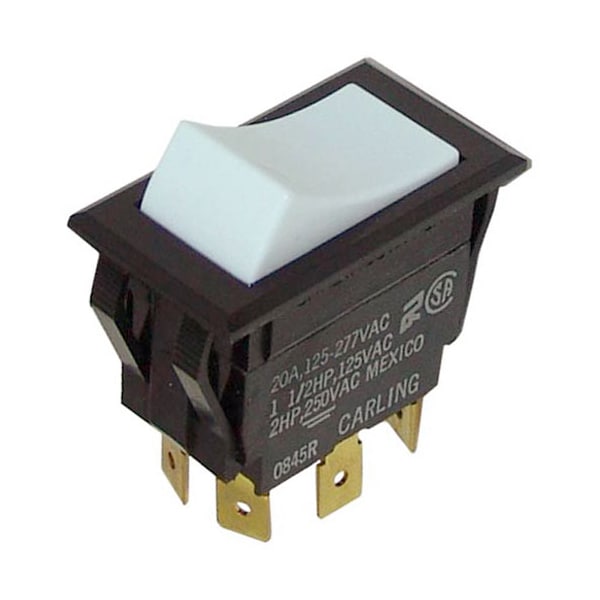 Rocker Switch For Intermetro - Part No Tigl721-1S-Wh-Fn-Blk
